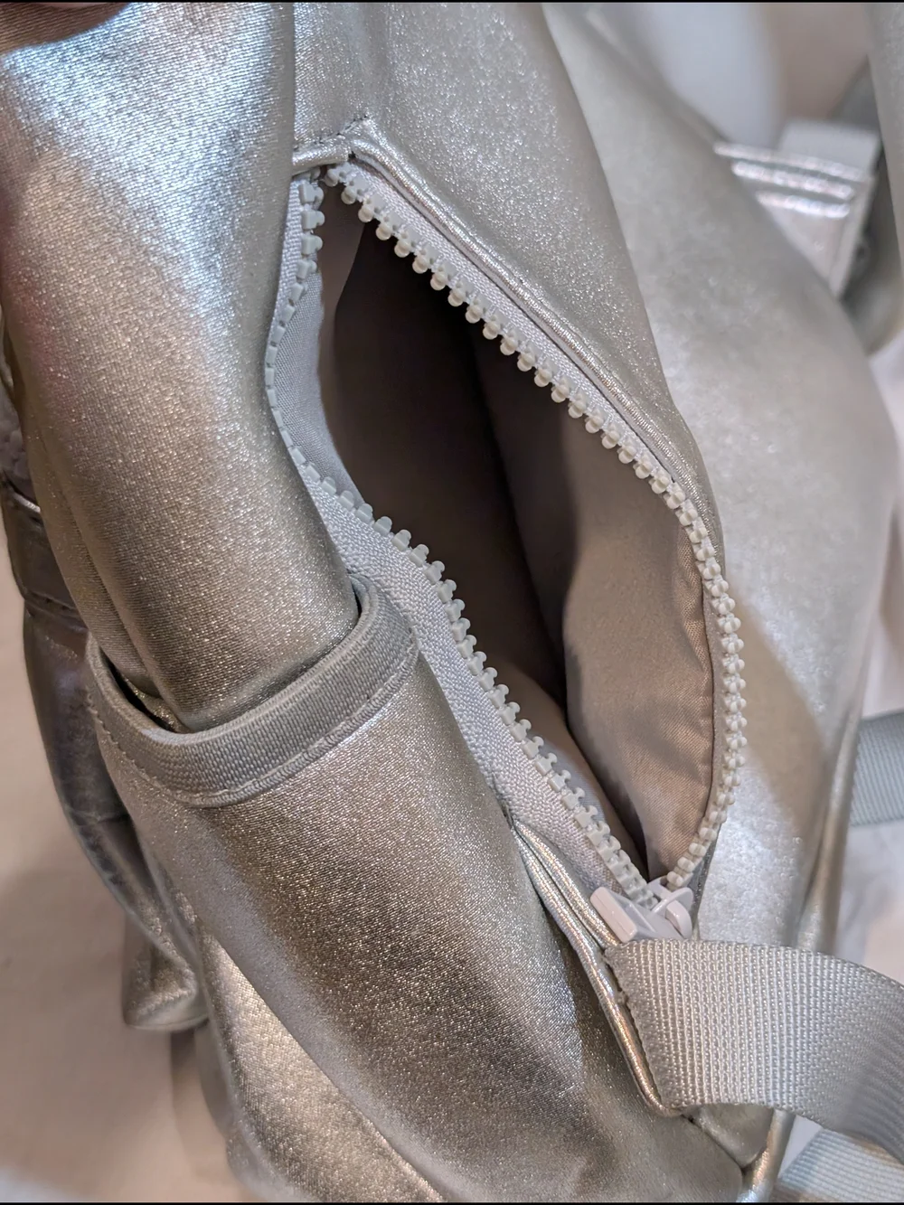 Madden Girl Metallic Silver Backpack